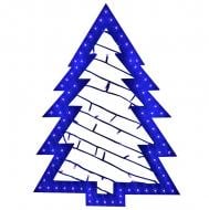 Декоративная новогодняя фигура ТМ PPM Елка синяя h 710 мм светодиодная (LED) 200 ламп 71 см