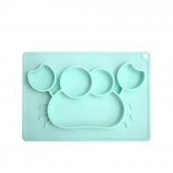 Тарелка-коврик Kinder Marky Крабик голубая силикон Тарелка-коврик Kinder Marky Крабик голубая силикон