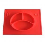 Тарелка-коврик Kinder Marky Попугай красная силиконовая Тарелка-коврик Kinder Marky Попугай красная силиконовая