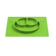 Тарелка-коврик Kinder Marky Попугай зеленая силиконовая Тарелка-коврик Kinder Marky Попугай зеленая силиконовая