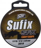 Леска Sufix SFX CARP Self Hang Spool 300м 0,30мм 5,4кг зеленая