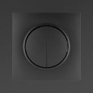 Механизм выключателя двухклавишный HausMark Bela универсальный без подсветки черный SNG-SWP.RD20MG2W1-BK