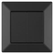 Двоклавішний HausMark Alta без підсвітки чорний SNG-SWP.SQ20MG2W1-BK