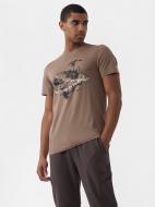 Футболка 4F TSHIRT 4FAW22TTSHM621-82S р.XL коричневий