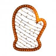 Декоративна новорічна фігура ТМ PPM Рукавичка помаранчева В = 710 мм 2-о стороння вбудований світлодіод (LED) 71 см