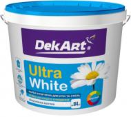 Фарба акрилова DekArt Ultra White мат білий 4 кг