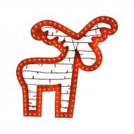 Декоративная новогодняя фигура ТМ PPM Олень оранжевый h 320 мм светодиодная (LED) 100 ламп 32 см