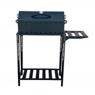 Мангал-барбекю Metalzavod з термометром та розбірною дровницею на 9 шампурів 4 мм Мангал-барбекю Metalzavod з термометром та розбірною дровницею на 9 шампурів 4 мм