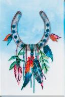 Набор для вышивания бисером на натуральном художественном холсте Подкова на удачу АВ-678 Абрис Арт