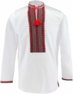 Вышиванка детская Эдельвика р.134 белый с красным 39-11/08