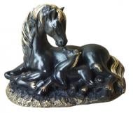 Статуэтка декоративная Наша Кераміка Конь мама 20х30х19 см черный с золотом Статуэтка декоративная Наша Кераміка Конь мама 20х30х19 см черный с золотом