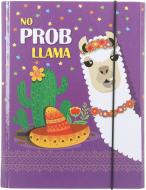 Папка для зошитів No prob Lama 20х25 на резинці фіолетова iTEM