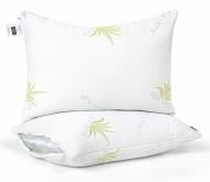 Подушка №800 Dorotea Hand Made EcoSilk мягкая MirSon 70x70 см белый с рисунком