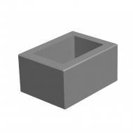 Блок декоративный бетонный гладкий для столба (завод) 300x400x200 мм капри Золотий Мандарин (2586830)