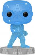 Фігурка Funko POP! Art Series Bobble Marvel Infinity Saga Captain America Blue w/Case (FUN25491658)