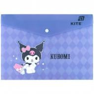 Папка на кнопке А4 Kuromi-1 KITE