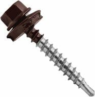 Саморез кровельный по дереву 4,8x55 мм 50 шт шоколад RAL 8017