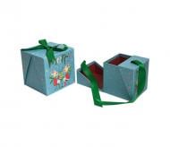 Коробка подарочная голубая (раскладная) W7847 L: 14,5x14,5x14,5 см