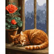 Картина по номерам Сладкие сны котика 40x50 см Santi