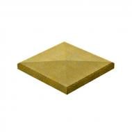 Крышка на столб четырехскатная (завод) 480x480x80 мм горчичный Золотий Мандарин (2586855)