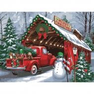 Картина по номерам Рождественские праздники LED-подсветка 30x40 см Santi