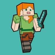 Картина по номерам Майнкрафт Алекс цветной холст 25x25 см Santi