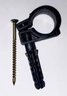 Обойма для труб UP! (Underprice) D 10-12 мм з ударним шурупом 100 шт чорний