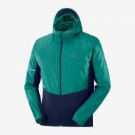 Вітрівка чоловіча демісезонна Salomon AGILE FZ HOODIE M LC1494600 р.L бірюзова