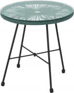 Столик Indigo из искусственного ротанга D=45 см зеленый