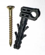 Обойма для труб UP! (Underprice) D 5-6 мм з ударним шурупом 100 шт. чорний