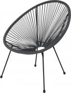 Кресло ротанговое Indigo круглое 75,5х72х85 см серый