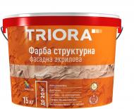 Краска структурная акриловая Triora глубокий мат белый 15 кг