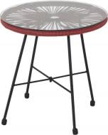 Столик Indigo из искусственного ротанга D=45 см терракот