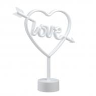 Настільна лампа декоративна Zuma Line HEART LOVE 2 Вт білий
