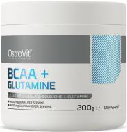 Аминокислотная смесь Ostrovit BCAA + Glutamine грейпфрутовый 200 г 20 порц.