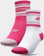 Носки 4F SOCKS CAS F100 (2PACK) 4FJSS23USOCF100-90S р.36-38 розовый 2 пари шт.