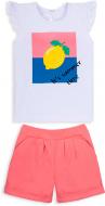 Костюм GABBI KS-20-14-2 Туті-фруті р.86 білий із рожевим 12106