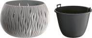 Горшок пластиковый Prosperplast Sandy Bowl 2 в 1 круглый 3,9 л серый (23063-405) Горшок пластиковый Prosperplast Sandy Bowl 2 в 1 круглый 3,9 л серый (23063-405)