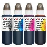 Комплект чернил специальный Barva для Canon PG-445PBK + CL-446C/M/Y 4x100 мл пигментный/водорастворимый (CPG445-100-2MP) color