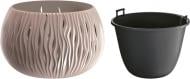 Горшок пластиковый Prosperplast Sandy Bowl 2 в 1 круглый 9 л мокко (23148-7529)