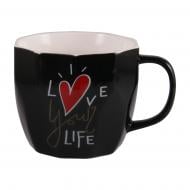 Чашка Love your life Black 360 мл M0520-L254B Milika