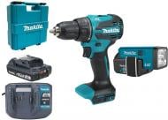 Шуруповерт акумуляторний Makita LXT Basic DDF490WV + акумулятор 2 Аг BLB182 + зарядний пристрій DCB18WA + ліхтар