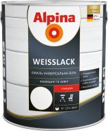 Емаль алкідна Alpina Weisslack білий глянець 2,5 л