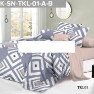 Комплект постельного белья Абстракция 2,0 серый с белым La Nuit