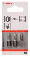 Набор бит Bosch Extra Hard Ph1 25мм XH 3 шт. 2607001508 Набор бит Bosch Extra Hard Ph1 25мм XH 3 шт. 2607001508