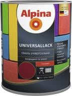 Эмаль алкидная Alpina Universallack красно-коричневый глянец 0,75 л