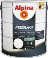 Емаль алкідна Alpina Weisslack білий шовковистий мат 2,5 л