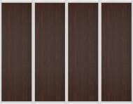Комплект дверей к шкафу-купе Стандарт VIP-master 2500x2400 мм орех темный