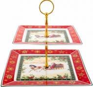 Блюдо Lefard Двох'ярусне 986-082 Christmas Collection