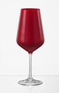 Набор бокалов для вина Bohemia Sandra красный с прозрачной ножкой 450 мл 6 шт. Набор бокалов для вина Bohemia Sandra красный с прозрачной ножкой 450 мл 6 шт.